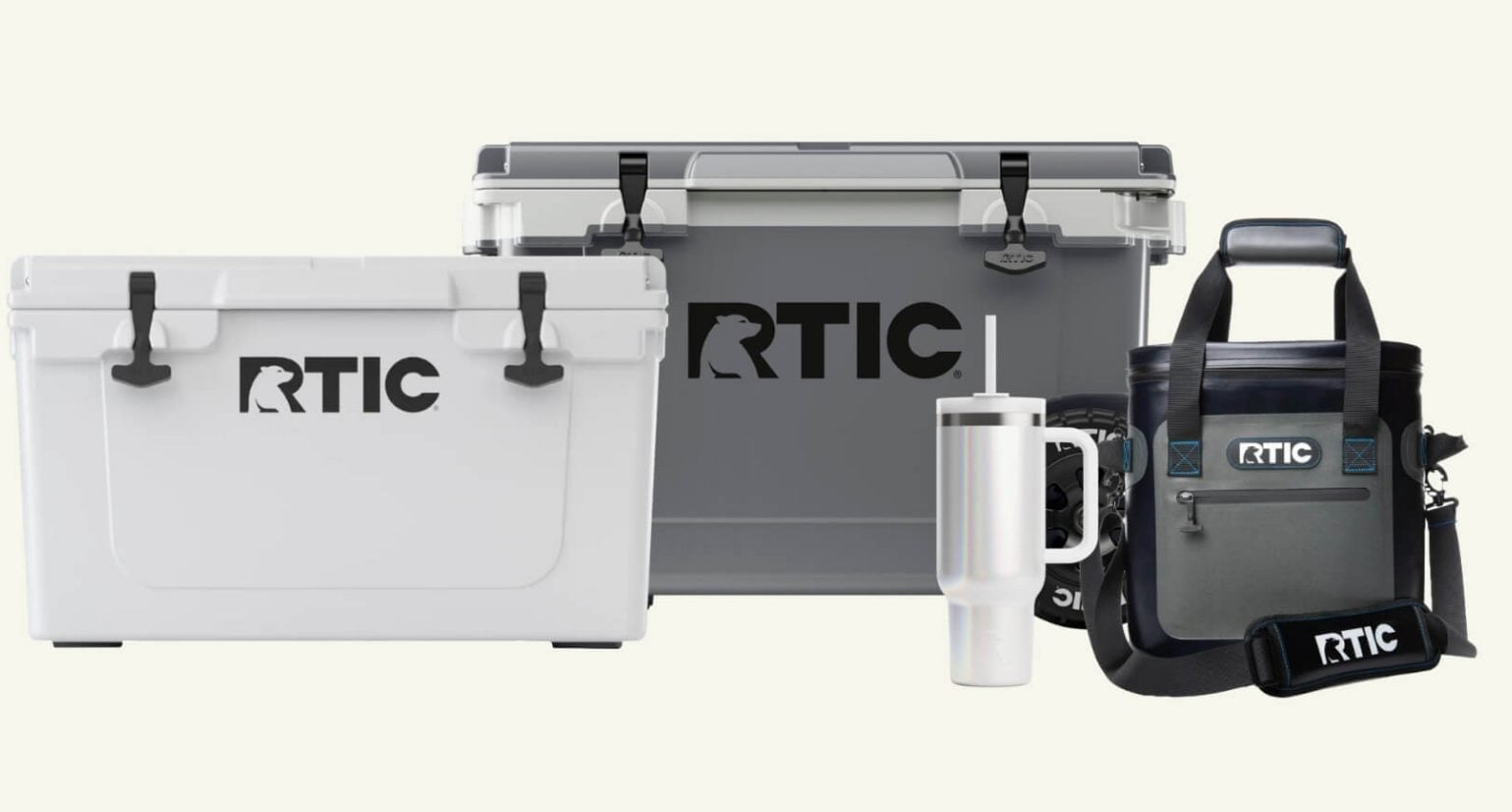 RTIC hard coolers, soft cooler and tumbler