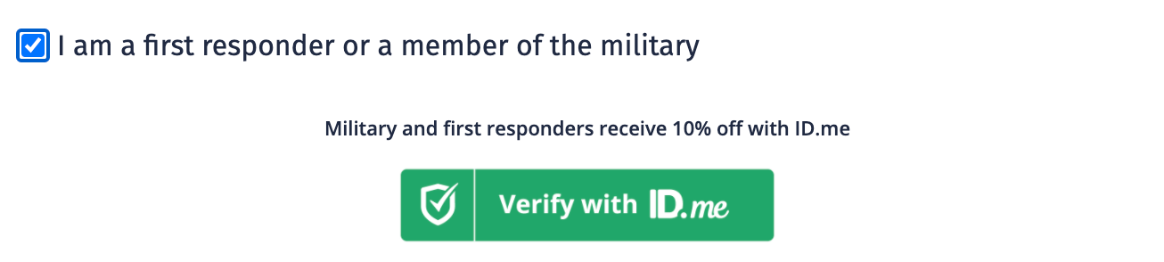 Are you a first responder, active service member, or veteran