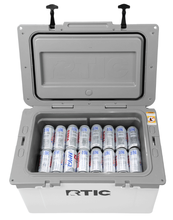 RTIC 52 Quart Ultra-Light Hard Cooler, White & Grey