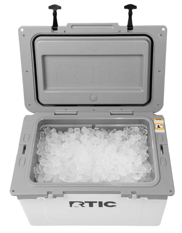 RTIC Hard Cooler 45 qt, Ice Chest with Heavy Duty Rubber Latches, 3 Inch  Insulated Walls Keeping Ice Cold for Days, Great for The Beach, Boat,  Fishing, Barbecue or Camping, Tan 